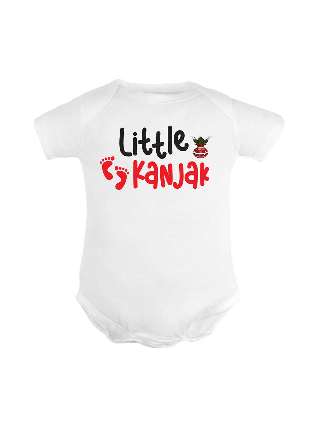 

FFLIRTYGO Infants Printed Pure Cotton Bodysuit, White