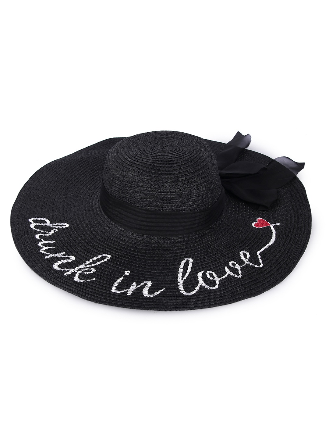 

Infispace Women Black Self Design Sun Hat