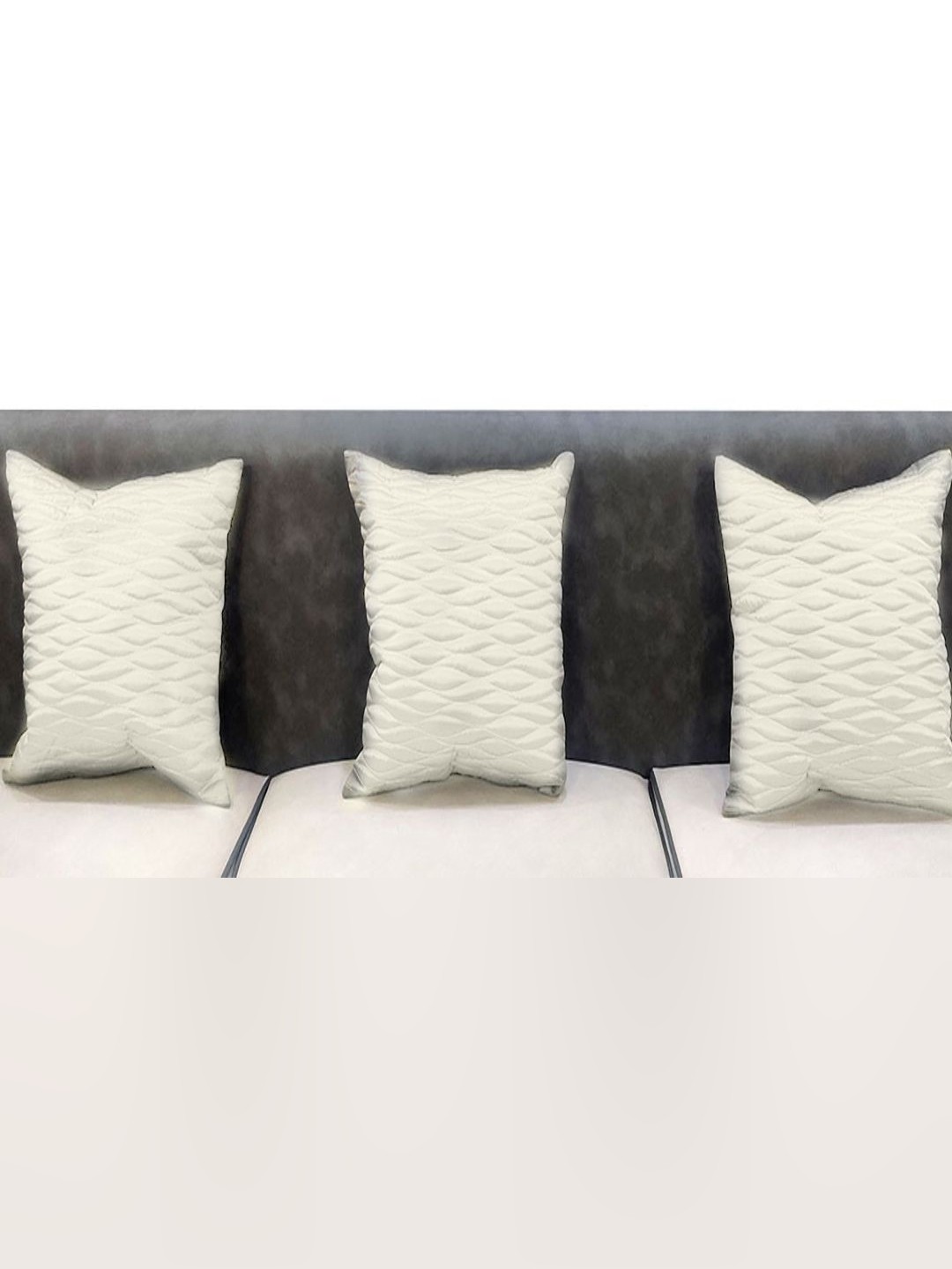 

Good Vibes Cream-Coloured Set of 3 Floral Square Cushion Covers