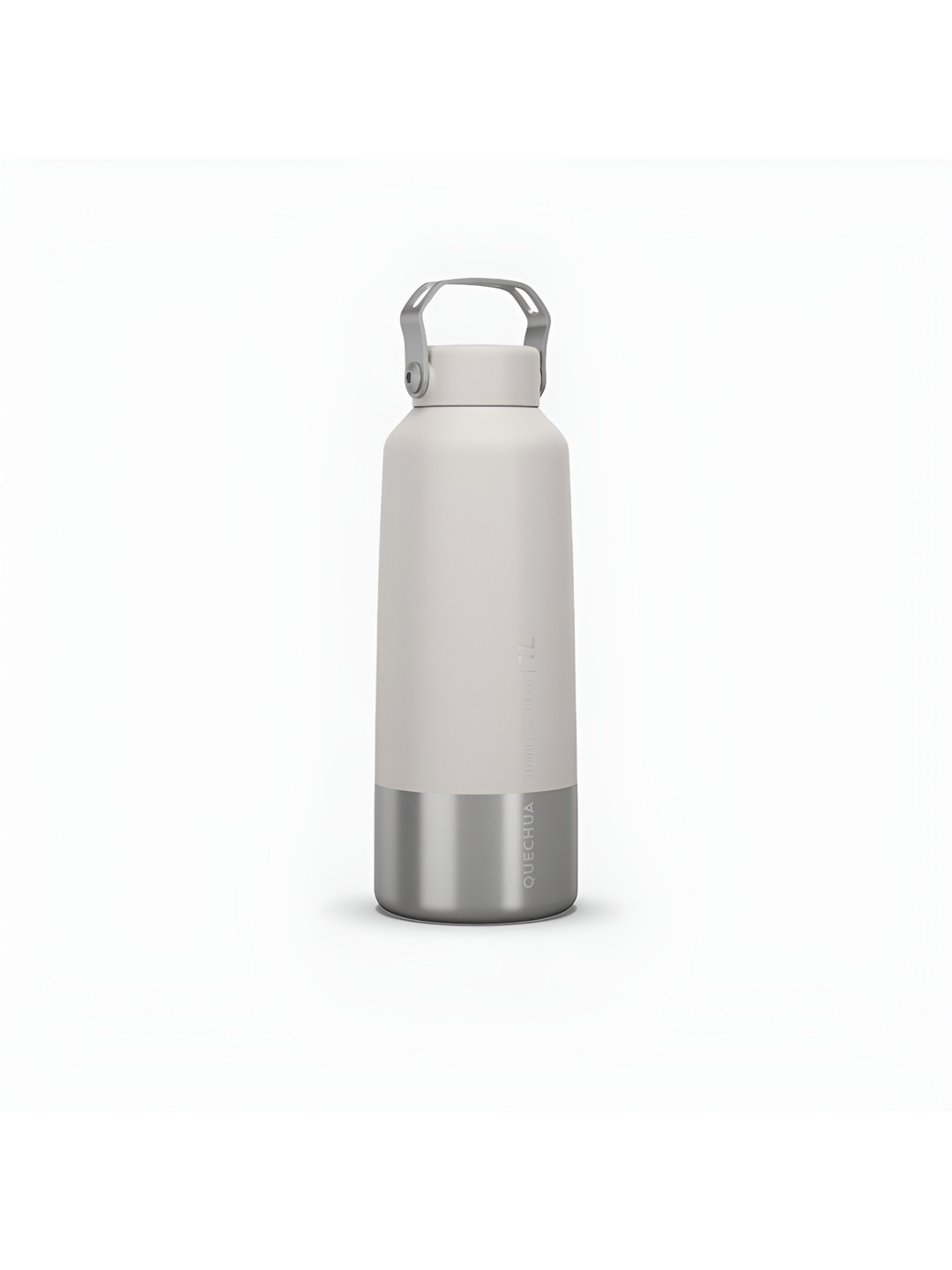

Quechua By Decathlon Single Stainless Steel Screw Cap Water Bottle 1 L, Beige