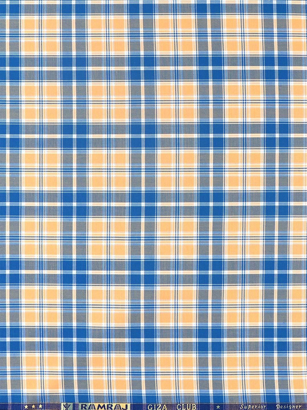 

Ramraj Checked Shirt Clothing Fabric, Blue