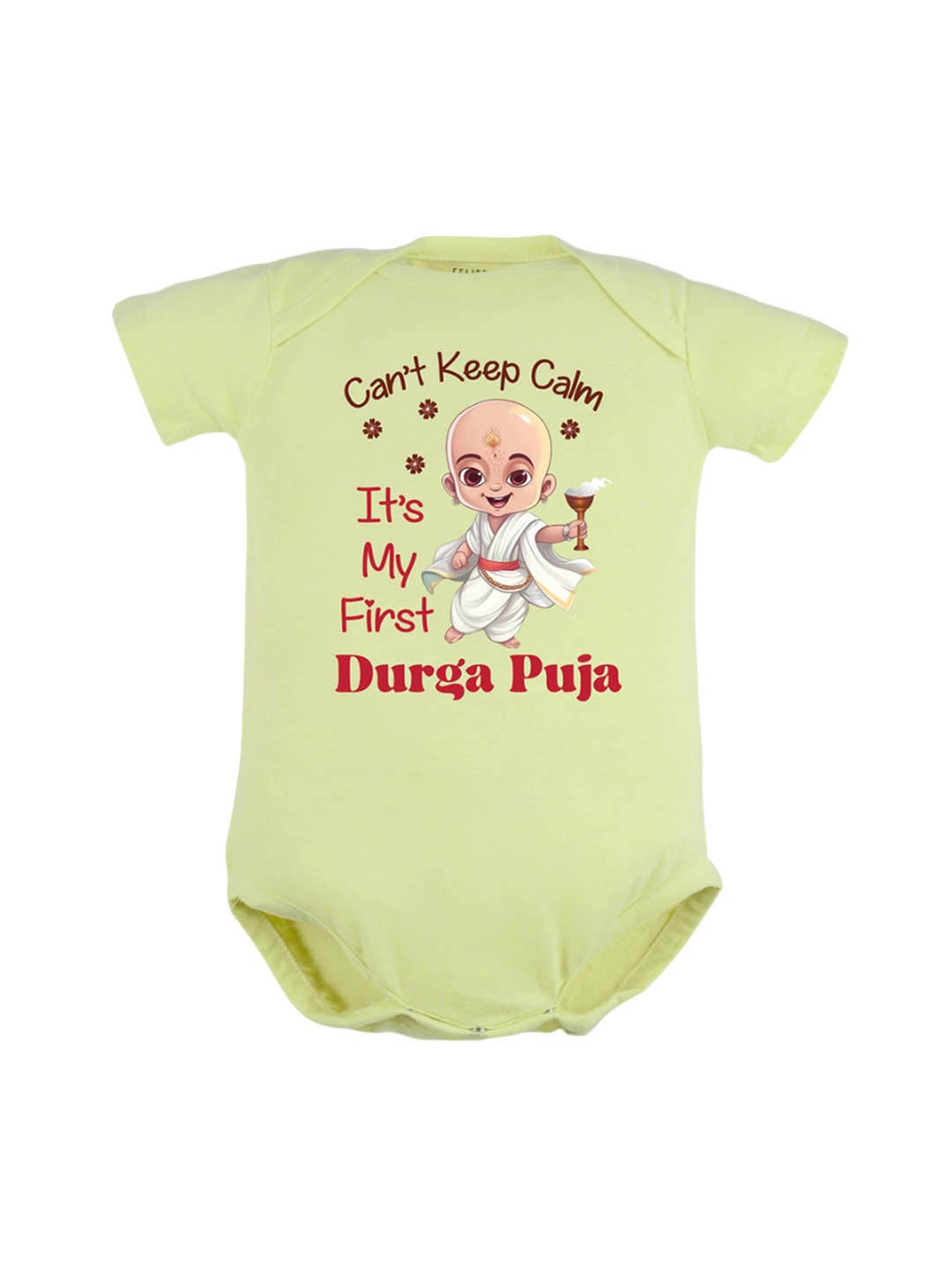 

FFLIRTYGO Infants Printed Pure Cotton Bodysuit, Green