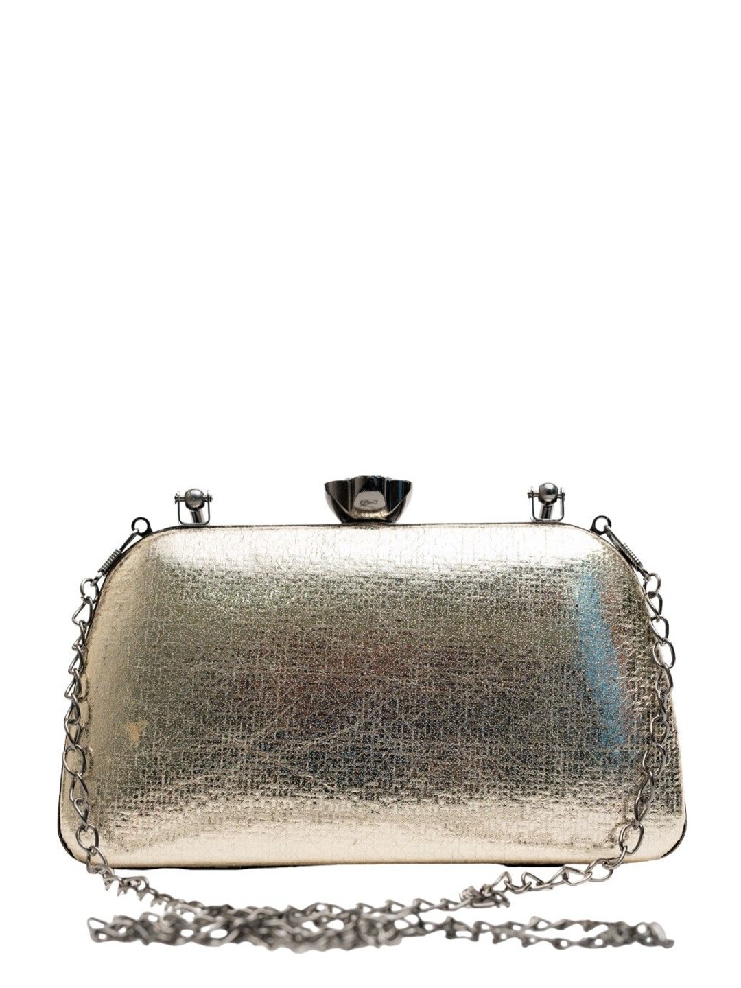 

Vdesi Shoulder Strap Box Clutch, Gold