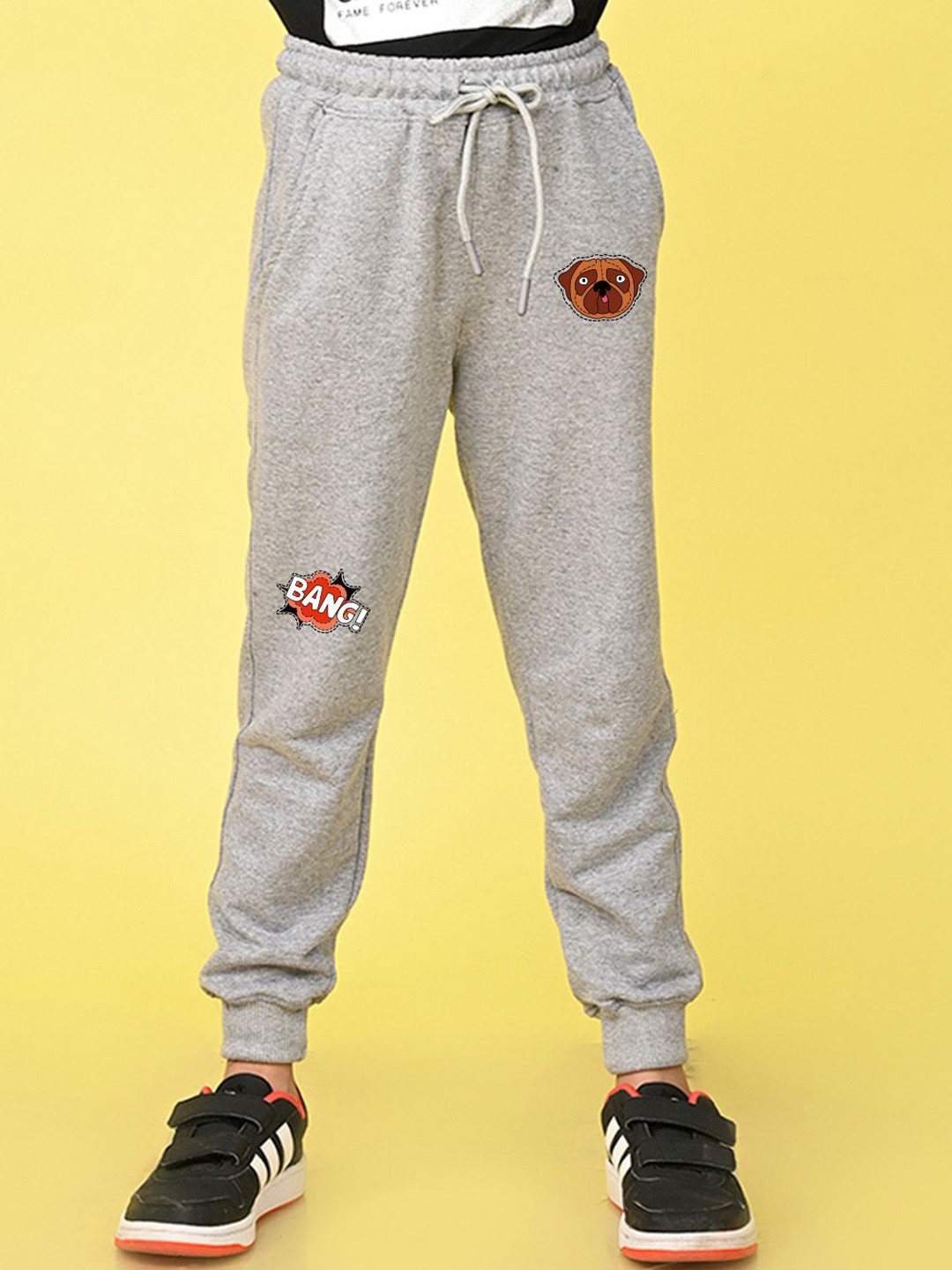 

NUSYL Girls Mid Rise Regular Fit Joggers, Grey