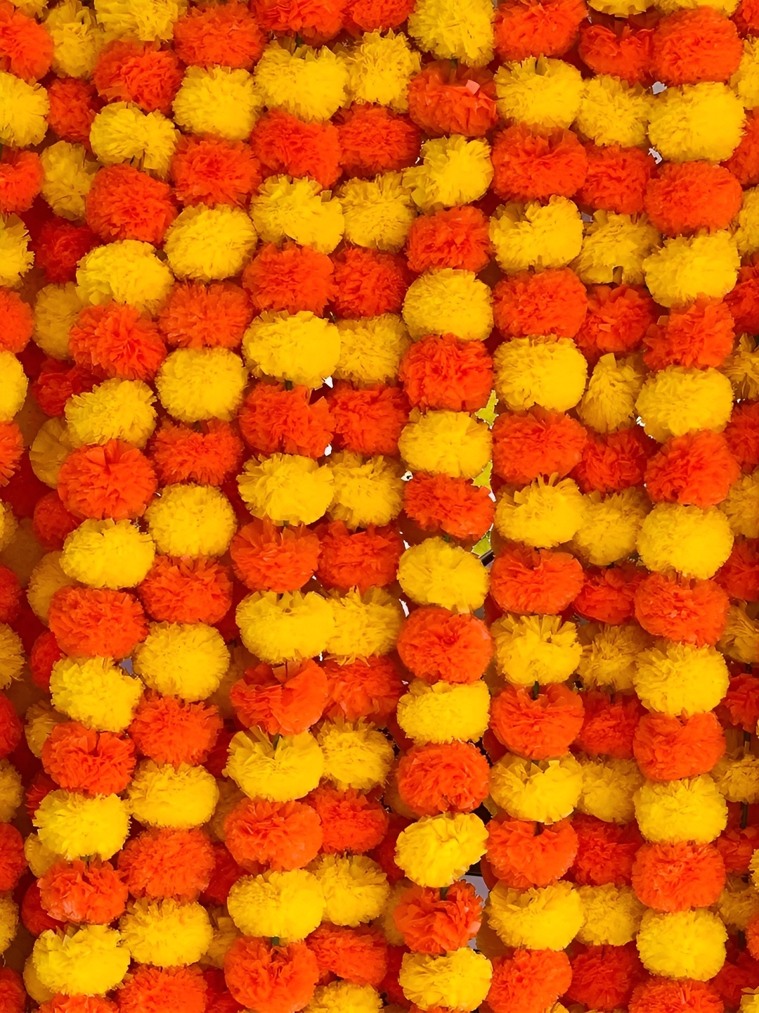 

Ekhasa 5 Pieces Yellow & Orange Artificial Marigold Hanging Garlands