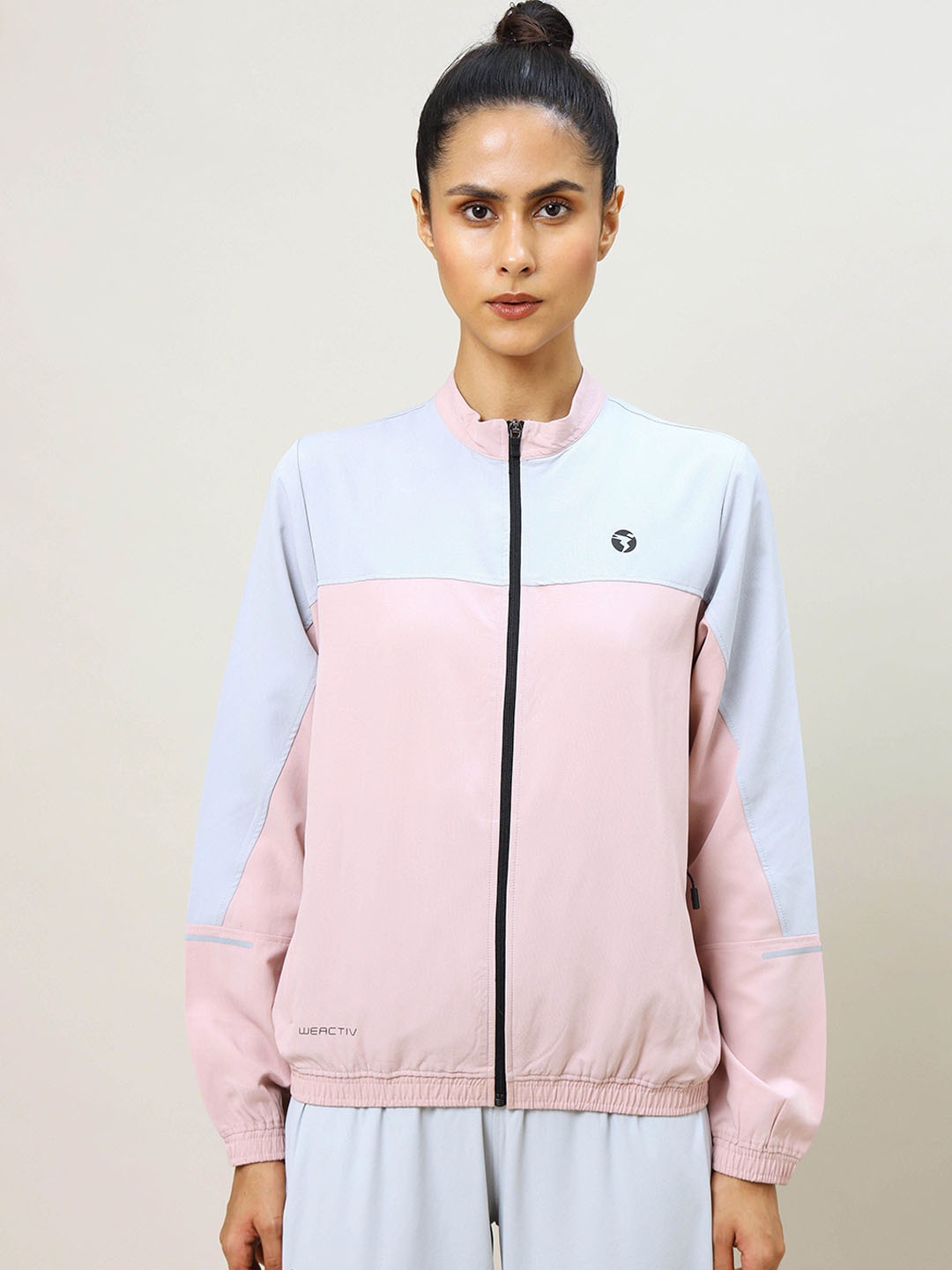 

Technosport Women Colourblocked Rapid-Dry Sports Jacket with Technolite, Pink