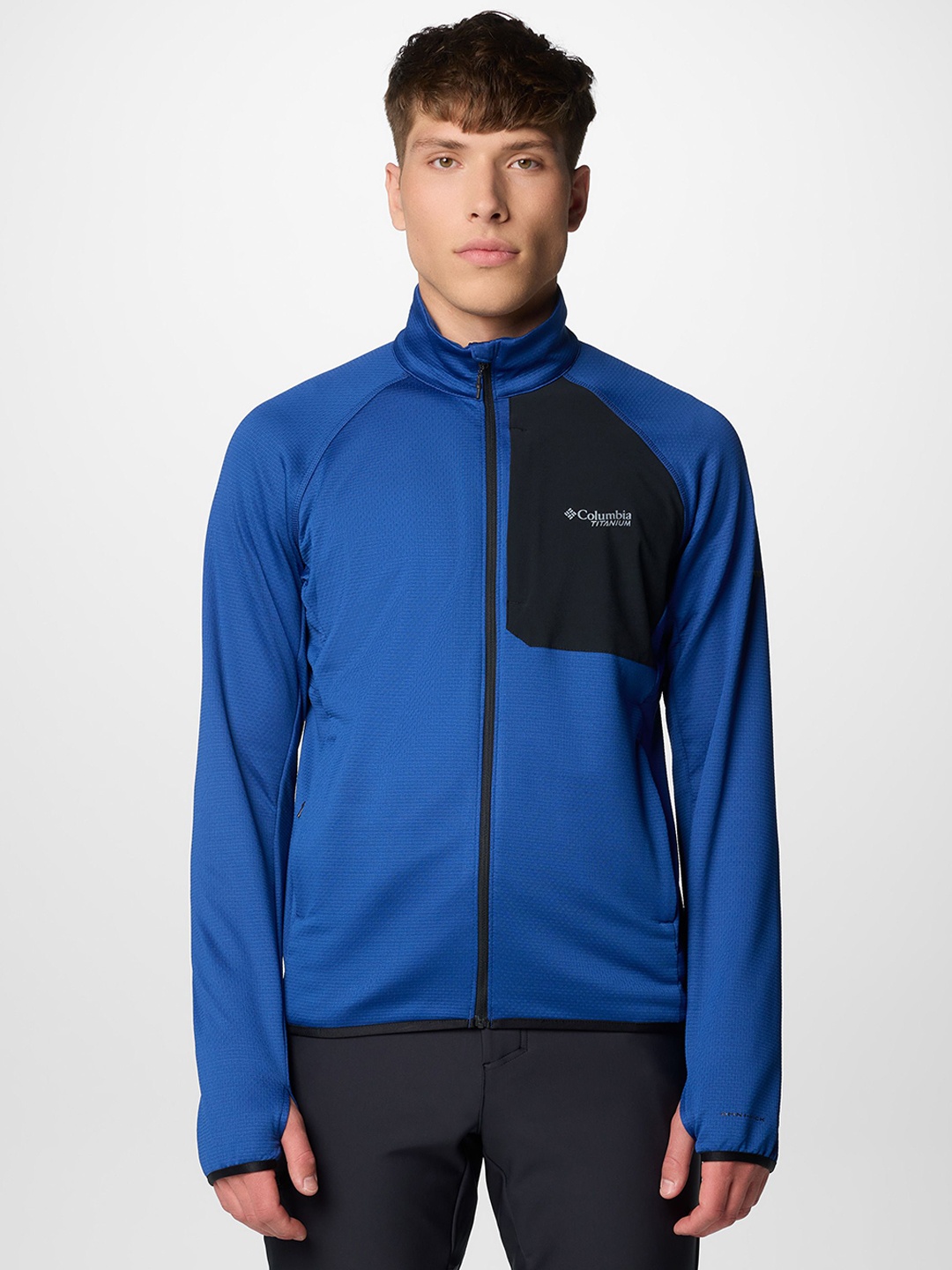

Columbia Triple Canyon Grid Fleece Full Zip Sporty Jacket, Blue
