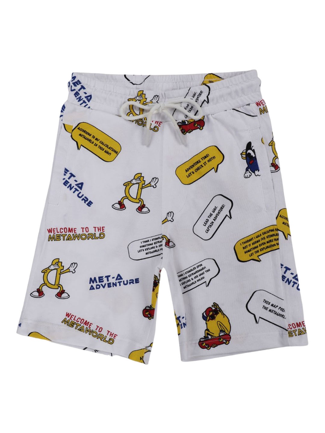 

Gini and Jony Boys Conversational Printed Shorts, White