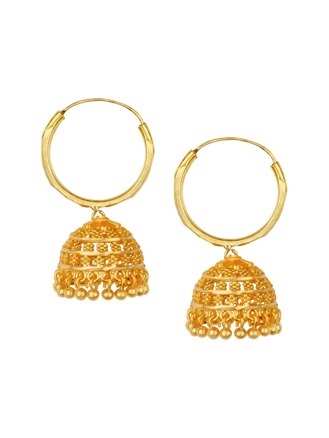 

Heer Collection Gold-Plated Contemporary Jhumkas