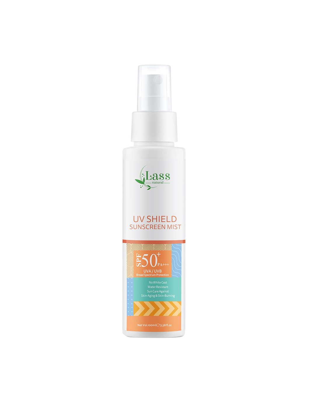 

Lass Naturals SPF 50+++ UV Shield Sunscreen Mist- 100 ml, Brown