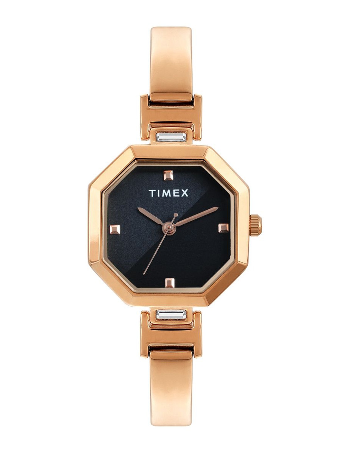 

Timex Women Dial & Stainless Steel Bracelet Style Straps Analogue Watch TWEL195SMU04, Black