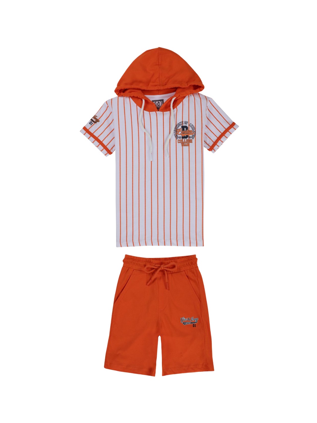 

Gini and Jony Boys Printed Shirt With Short Co-Ords, Orange