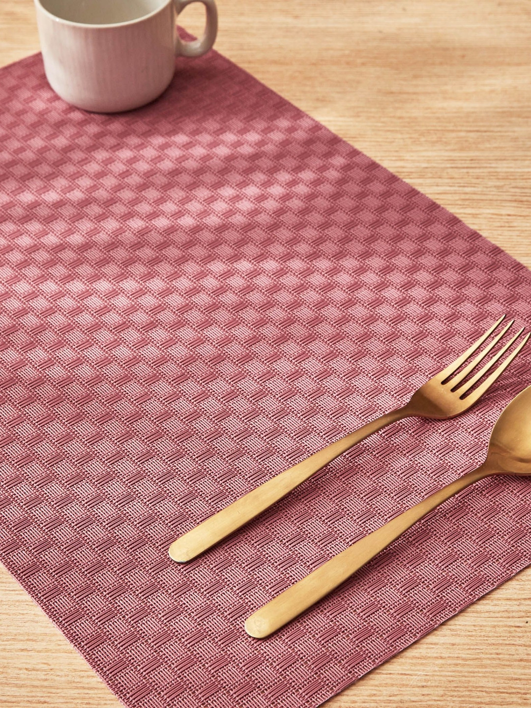

Home Centre Eden 6-Pcs Pink Textured Rectangular Table Placemats