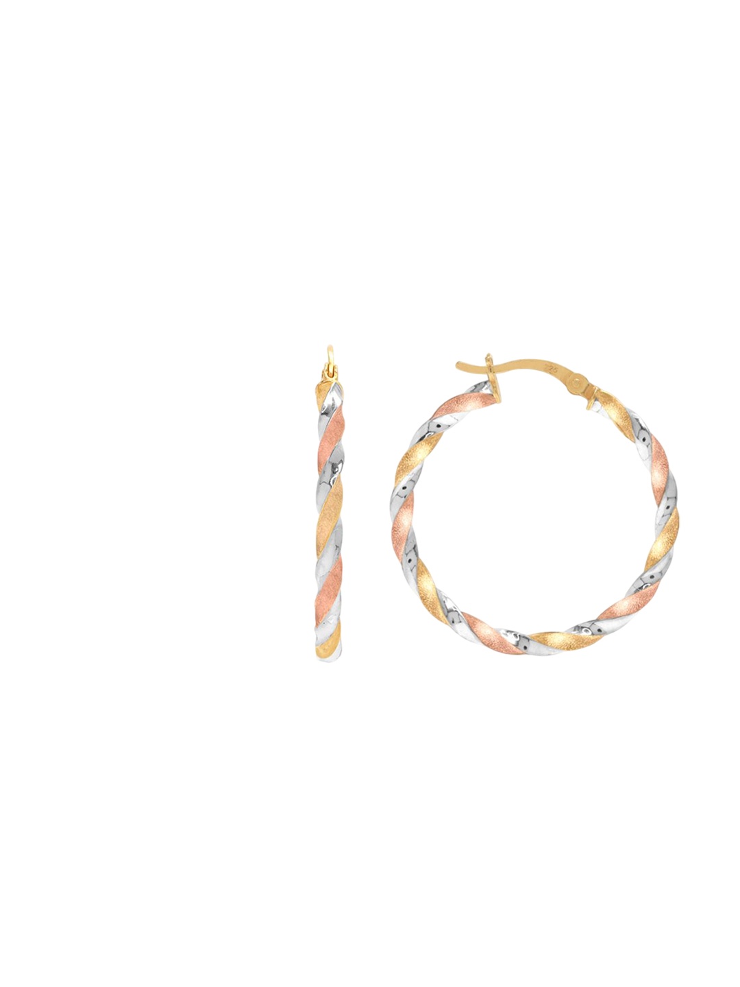 

LeCalla 925 Sterling Silver 14K Gold-Plated Contemporary Hoop Earrings
