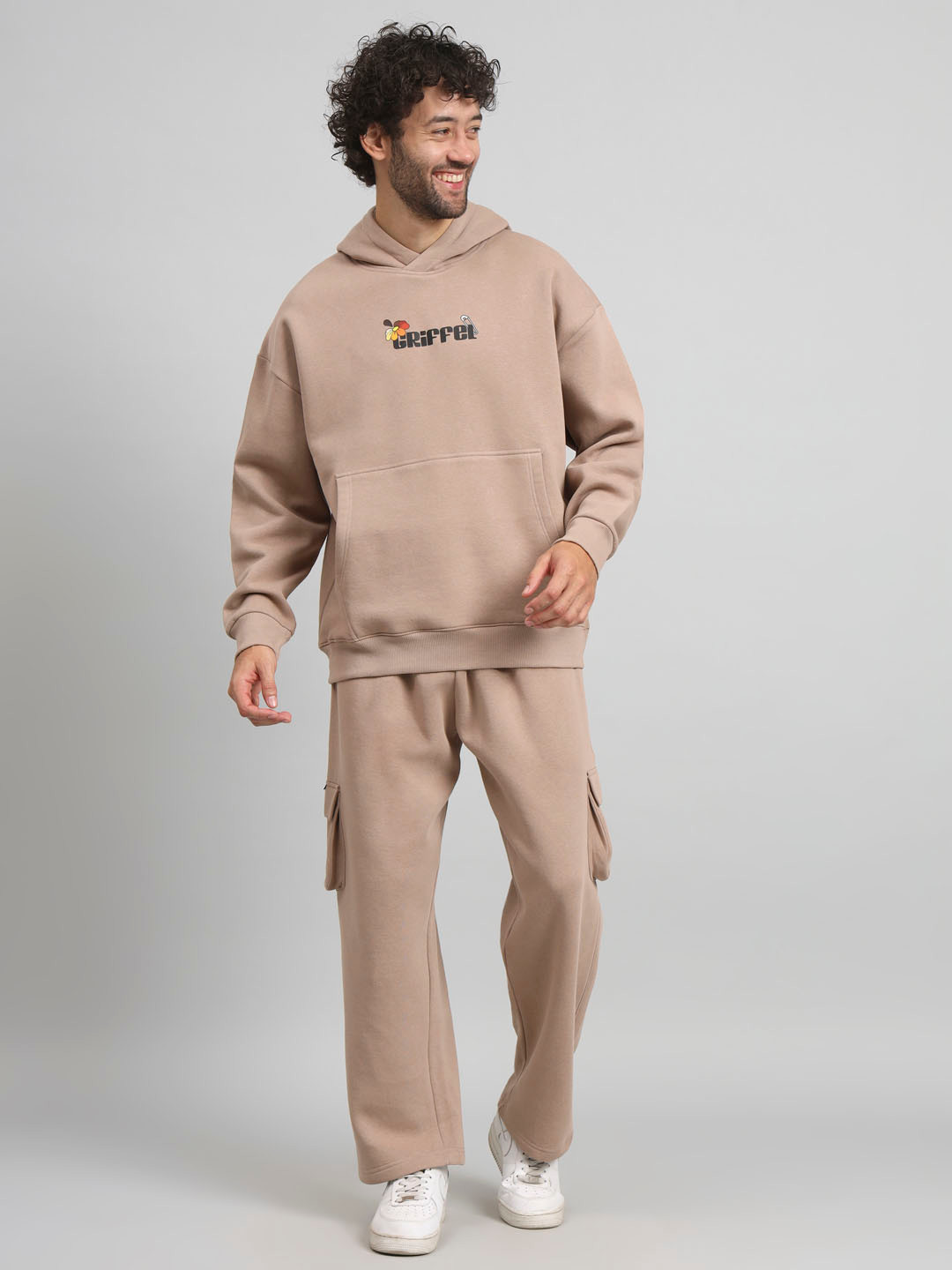 

GRIFFEL Men Printed Tracksuits, Cream