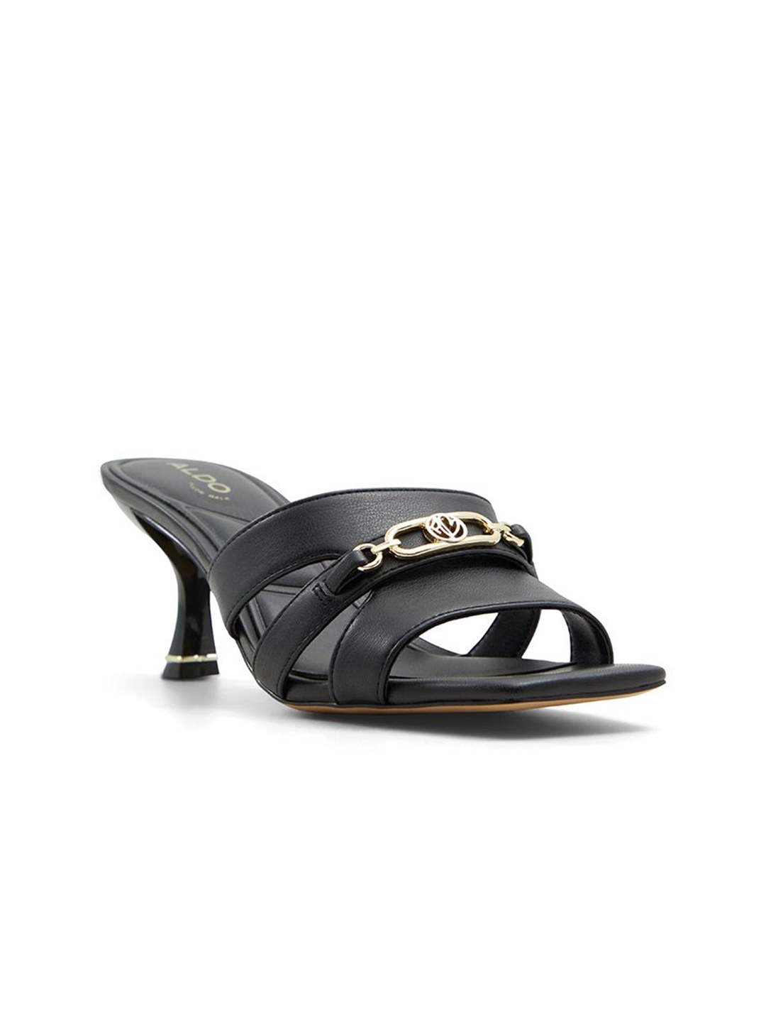 

ALDO Block-Heeled Open Back Sandals, Black