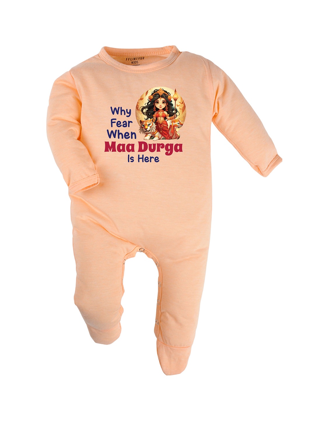 

FFLIRTYGO Infants Printed Sleepsuit, Peach