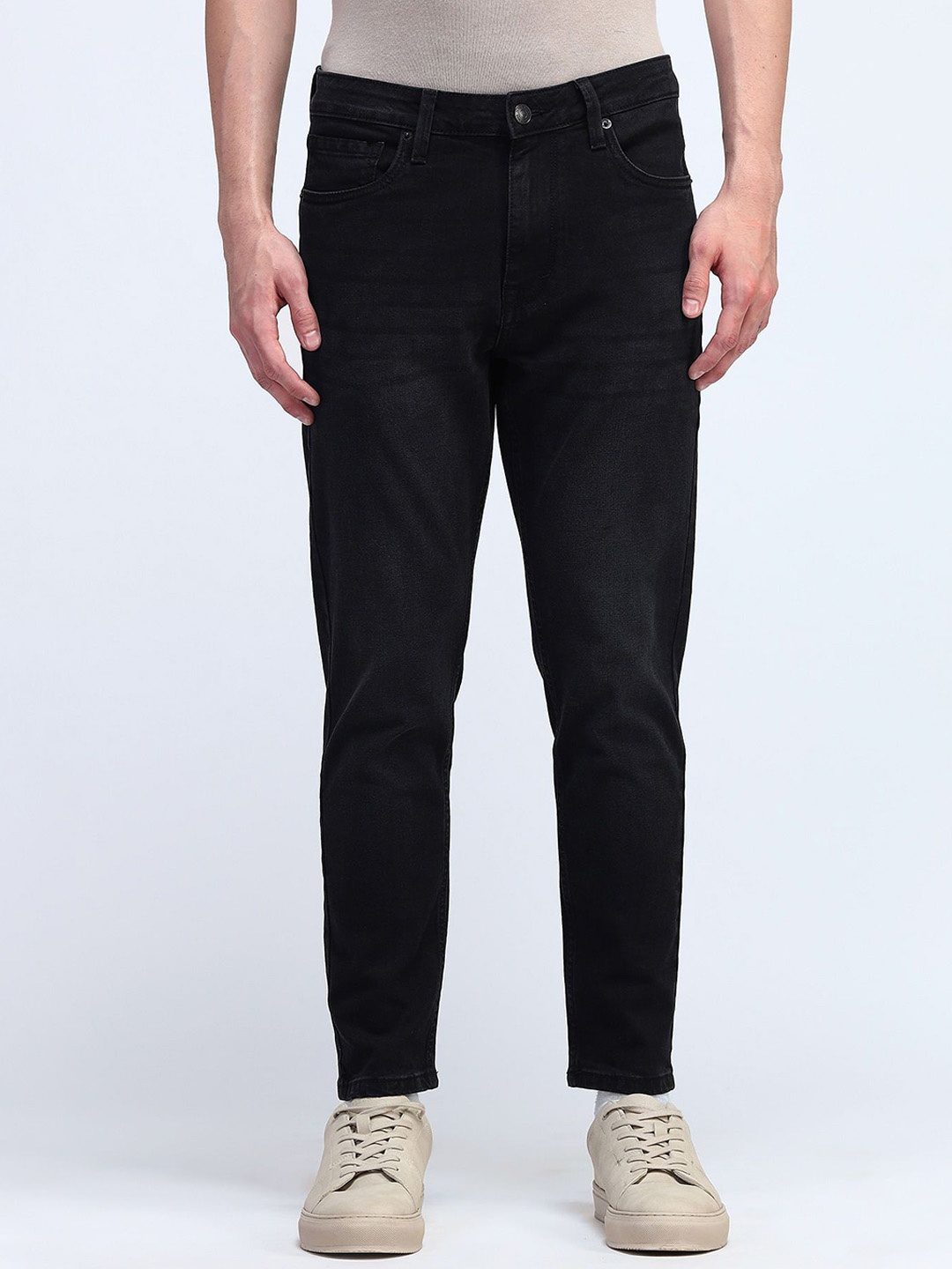 

Flying Machine Men Mid-Rise Relaxed Fit Stretchable Jeans, Black