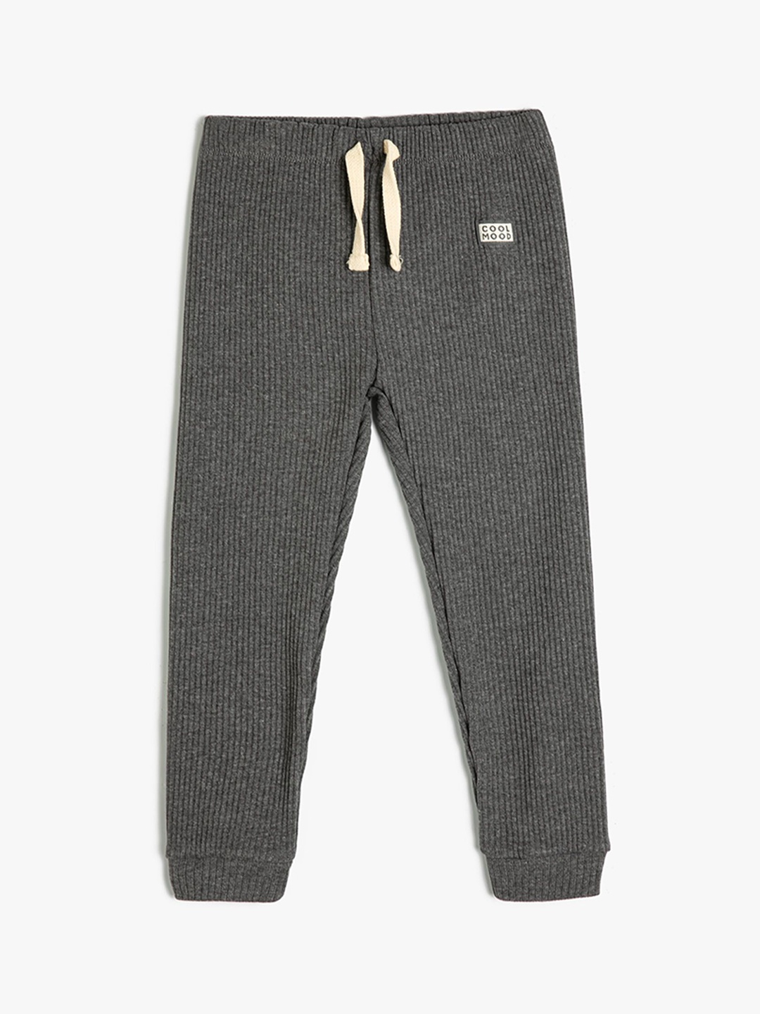 

Koton Boys Ribbed Regular Fit Joggers, Grey