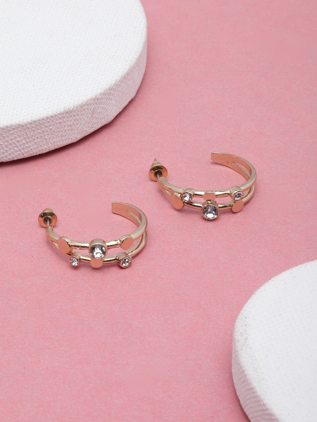 

KPOP Circular Half Hoop Earrings, Gold