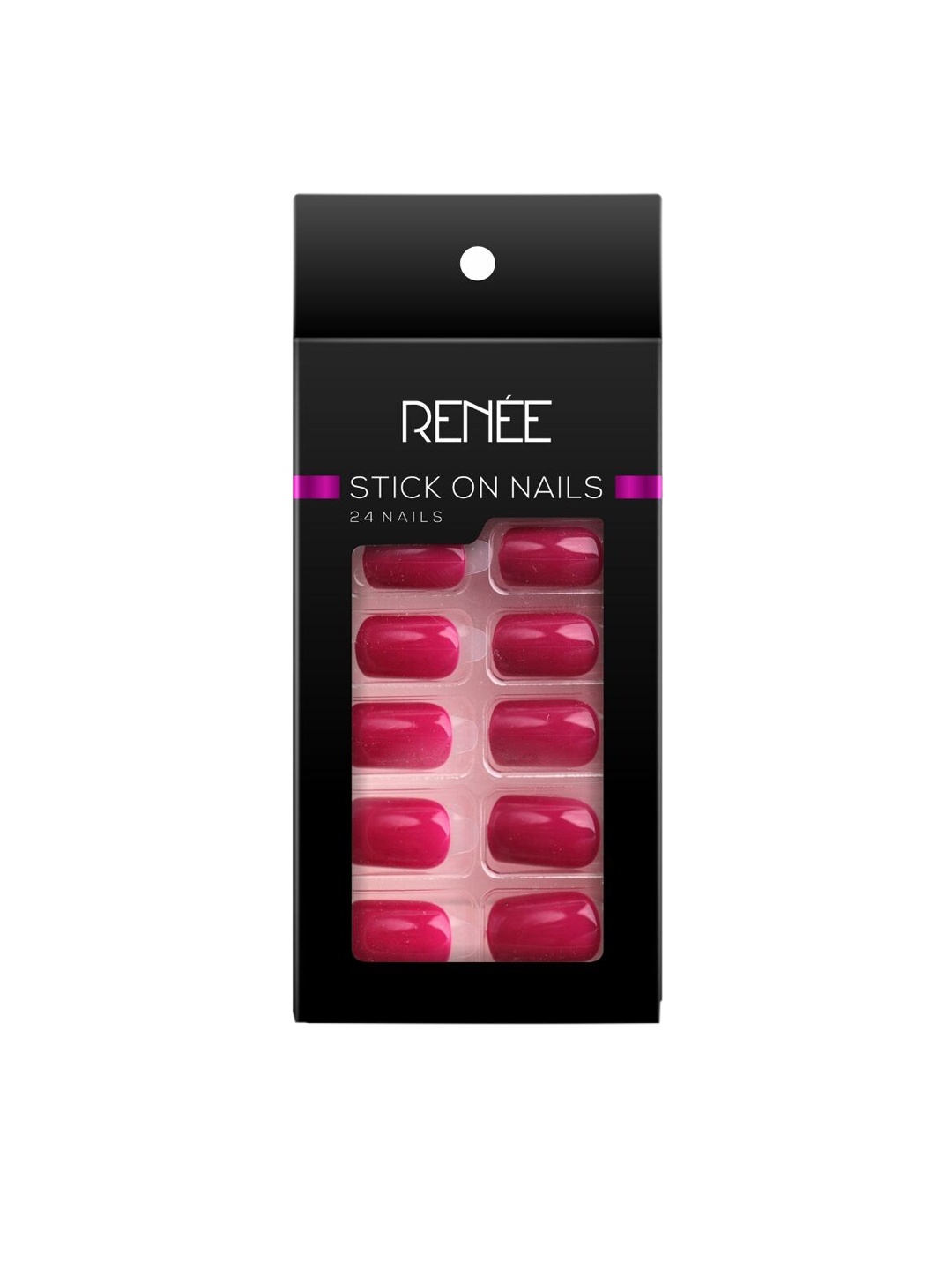 

Renee Set Of 24 Stick On Nails - BN 09, Pink