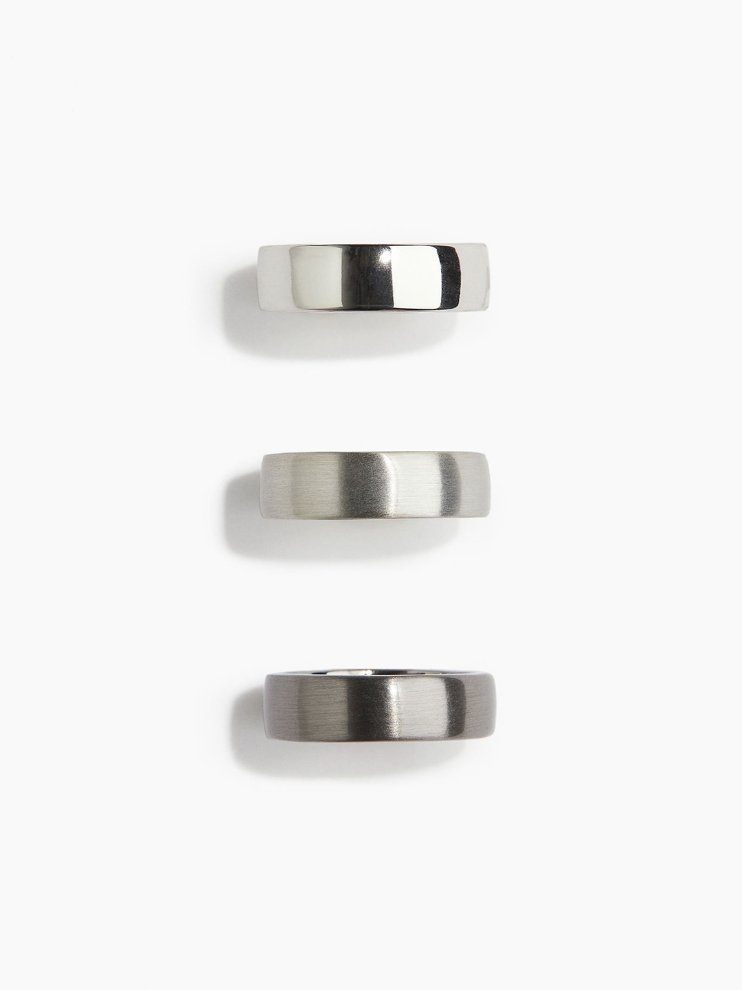 

H&M Men 3-Pack Rings, Silver