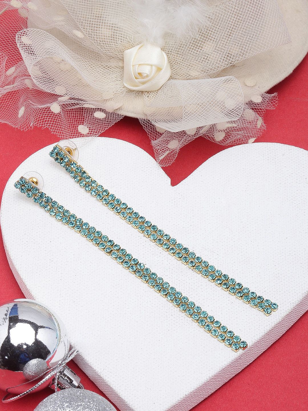 

KPOP Gold Plated Rhinestone Contemporary Drop Earrings