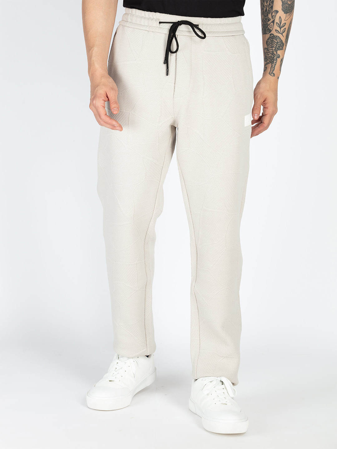 

Status Quo Men Mid Rise Track Pants, Beige