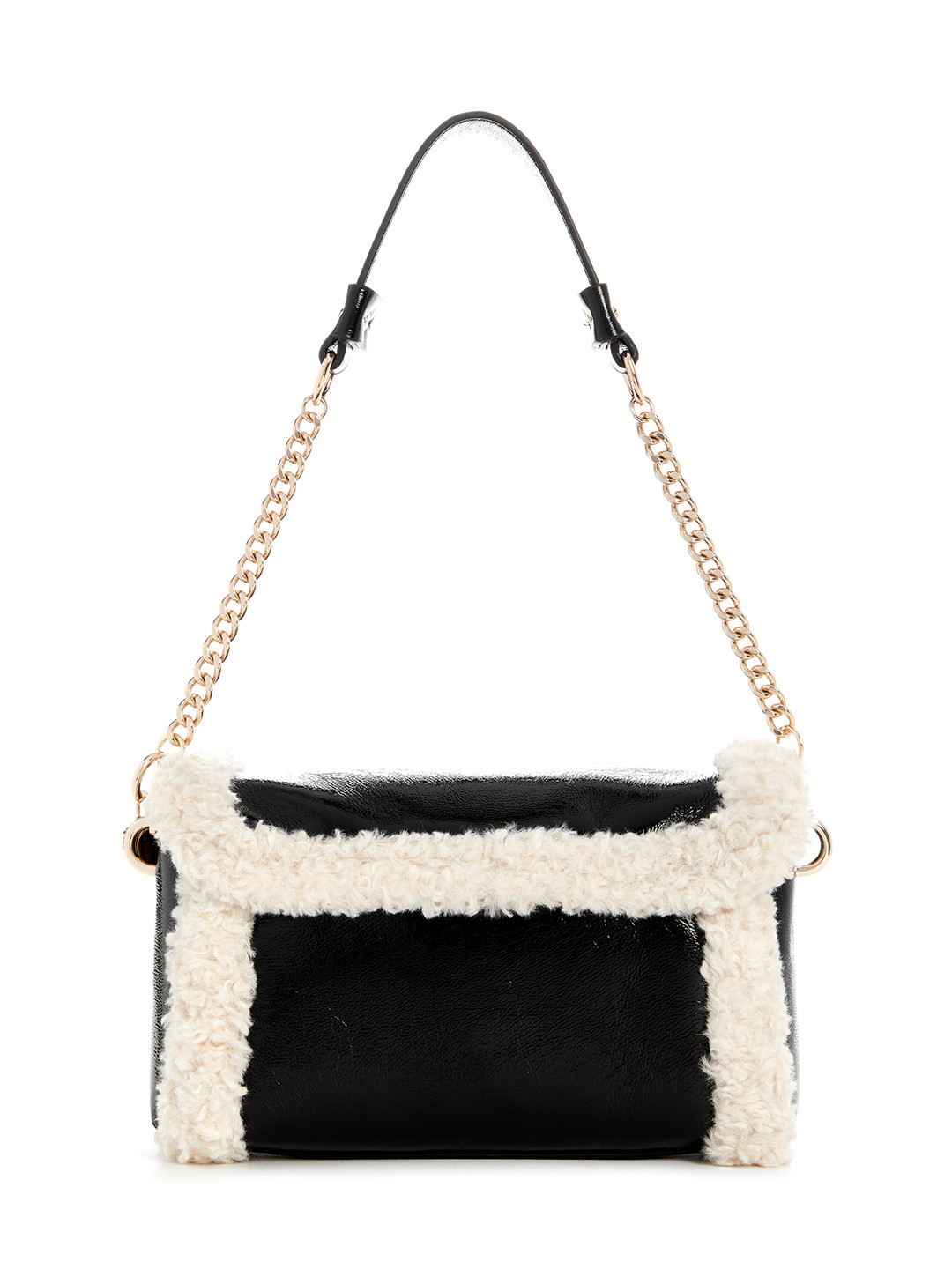 

GUESS PU Fur Swagger Shoulder Bag, Black