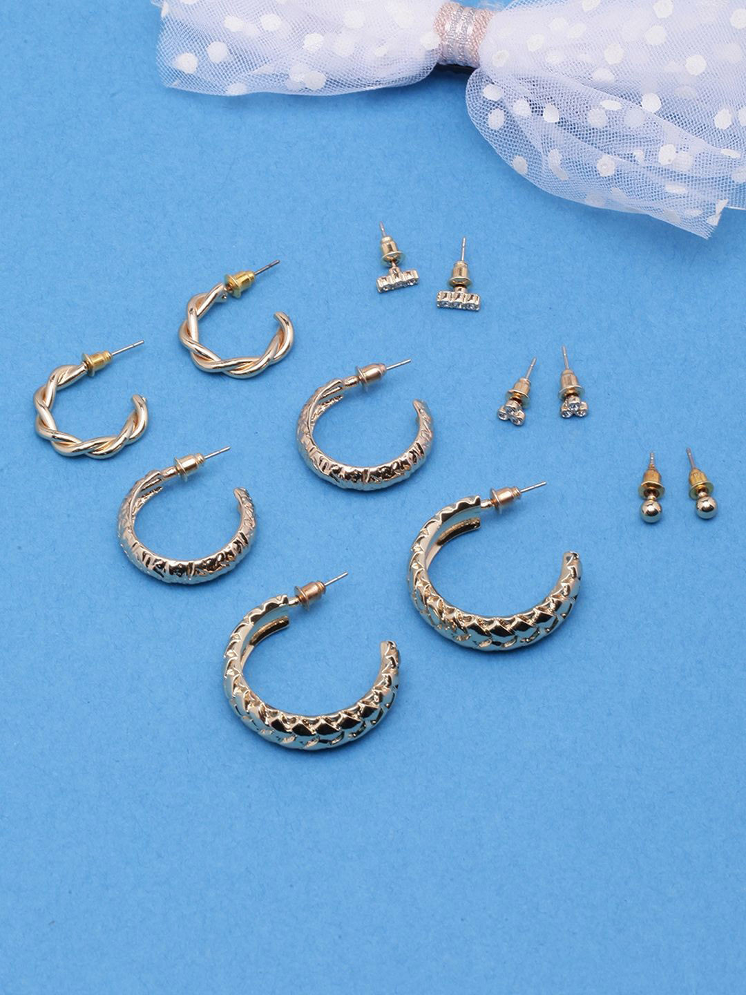 

KPOP Circular Half Hoop Earrings, Gold