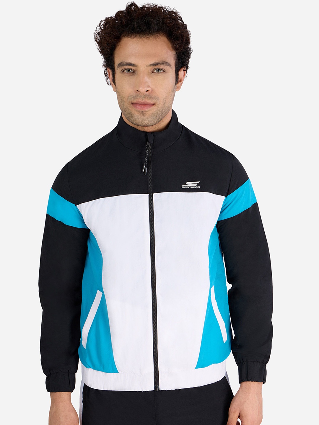 

Skechers Men Colourblocked Long Sleeve Jackets, White