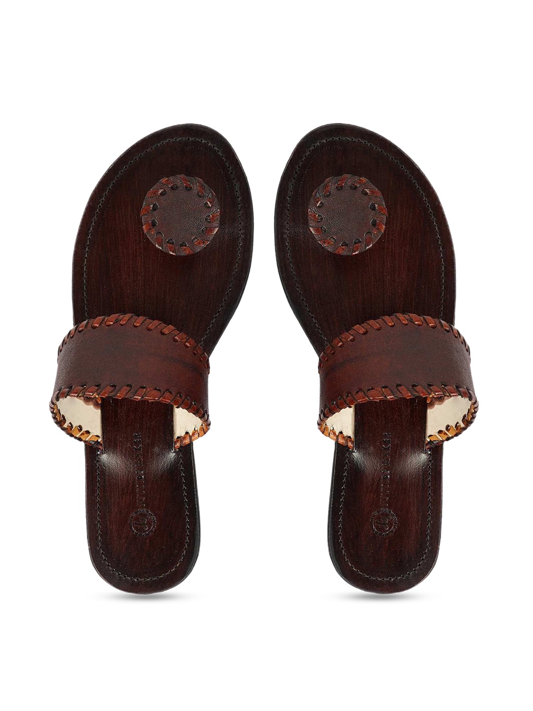 

JUTTIESMAKER Women Open Toe Flats, Brown