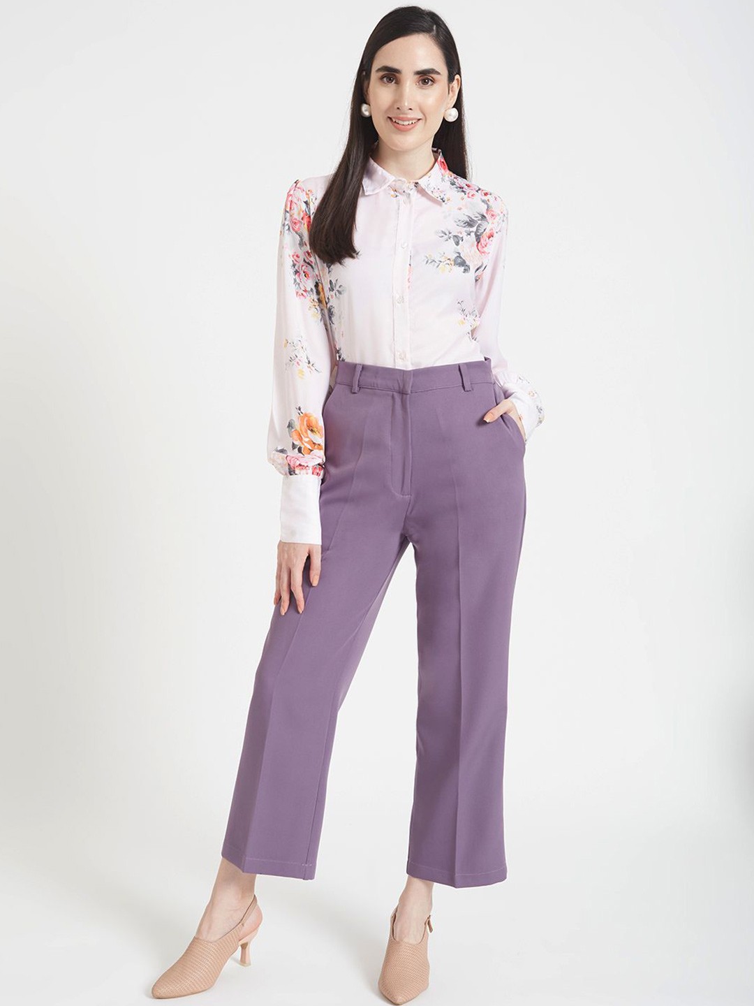 

AMSWAN Women Classic Floral Opaque Printed Casual Shirt, Multi