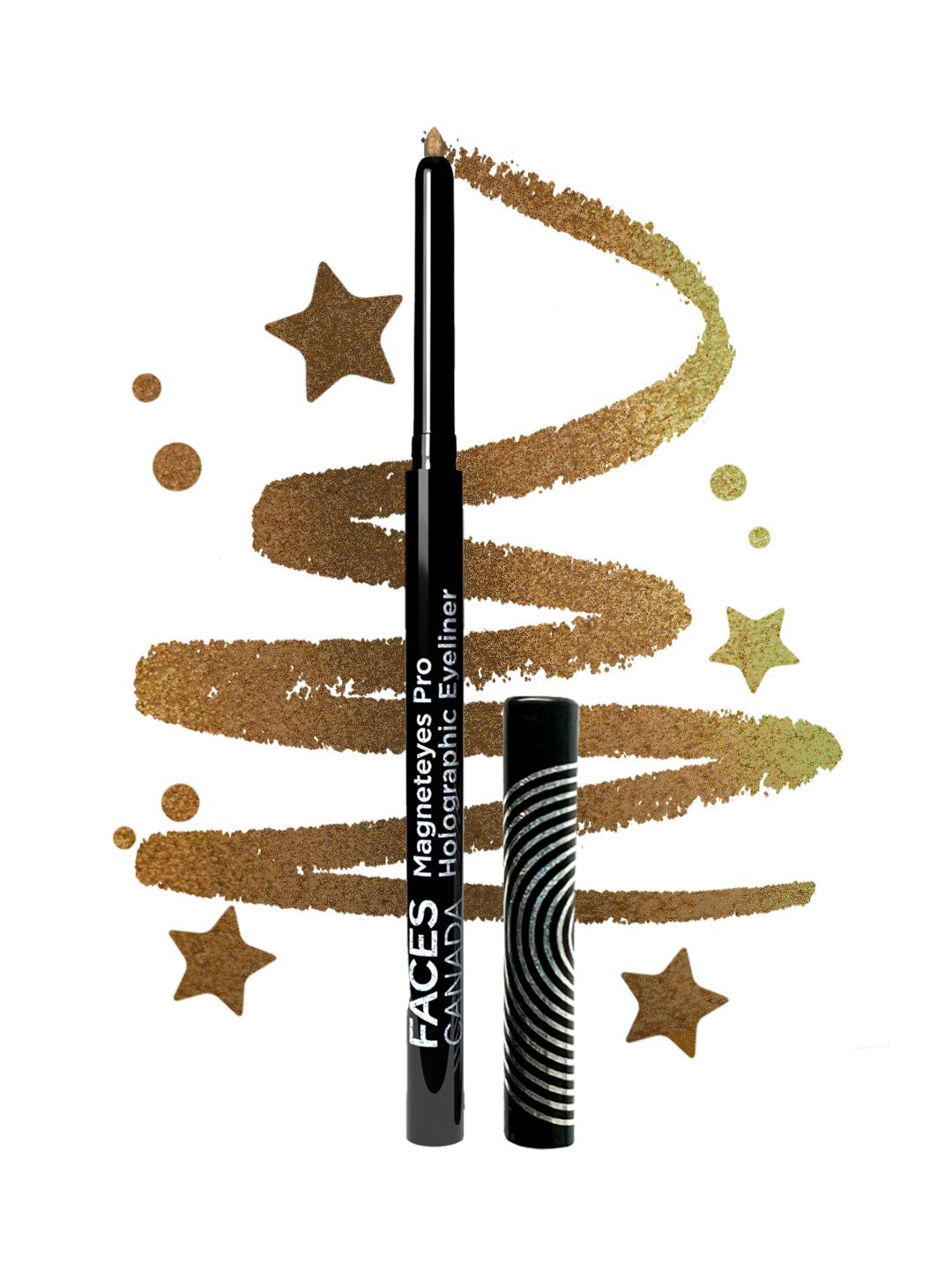 

FACES CANADA Magneteyes Pro Holographic Eyeliner-0.25g-Earthy Wonder-04, Gold