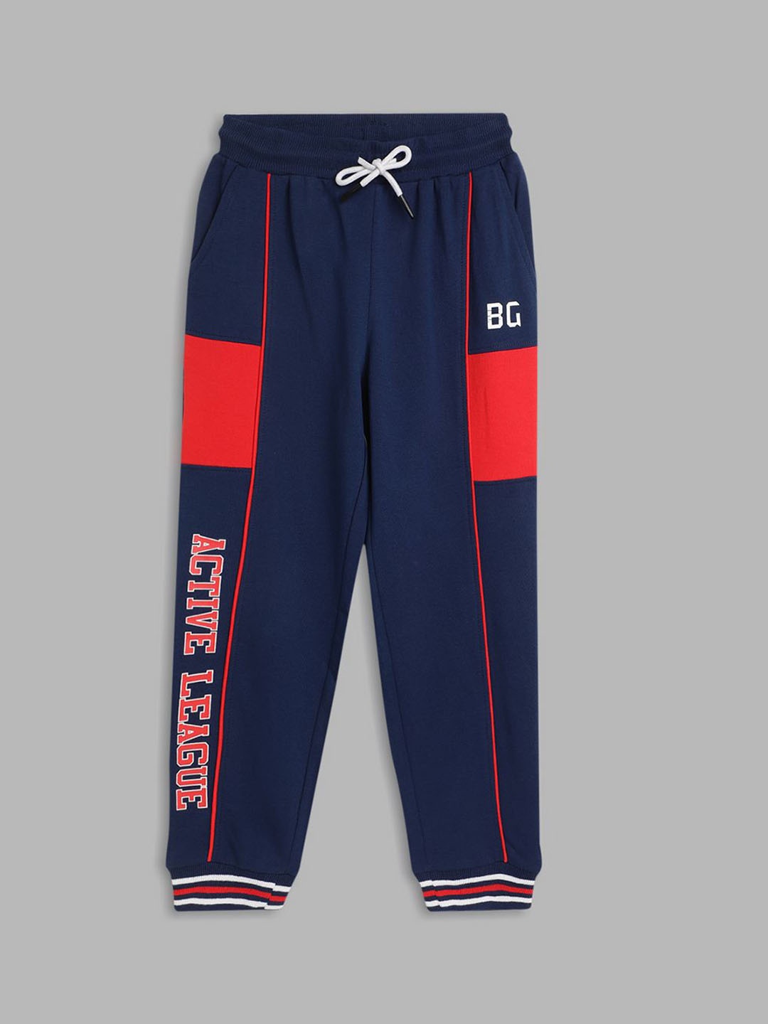 

Blue Giraffe Boys Straight-Fit Mid-Rise Joggers, Navy blue