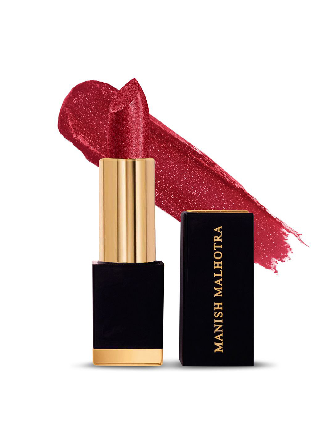 

MyGlamm Manish Malhotra Creamy Pigmented Starlight Glitter Lipstick 4.2g - Cosmic Kiss, Red