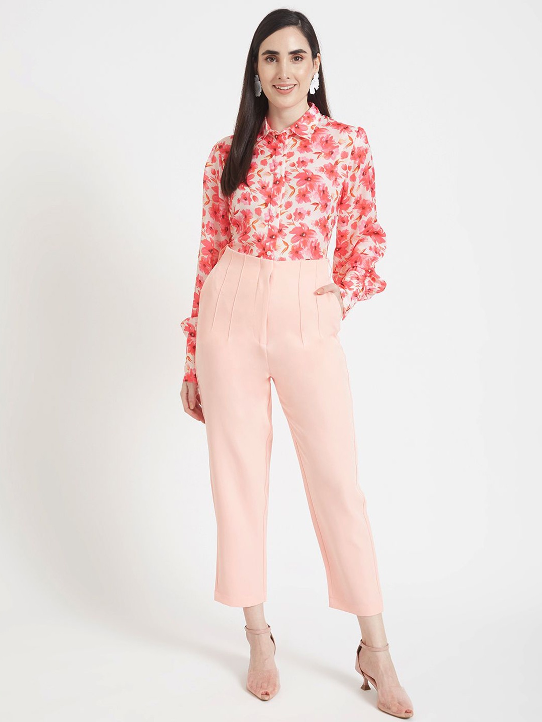 

AMSWAN Women Classic Floral Opaque Printed Casual Shirt, Multi