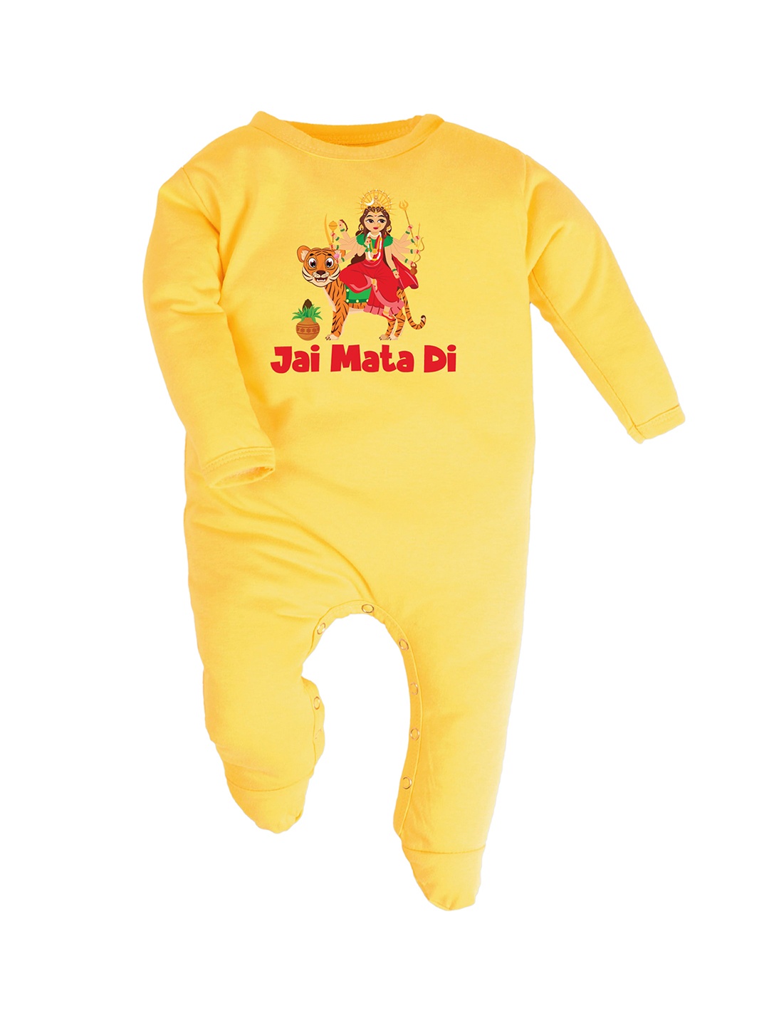 

FFLIRTYGO Infants Printed Cotton Sleepsuits, Yellow
