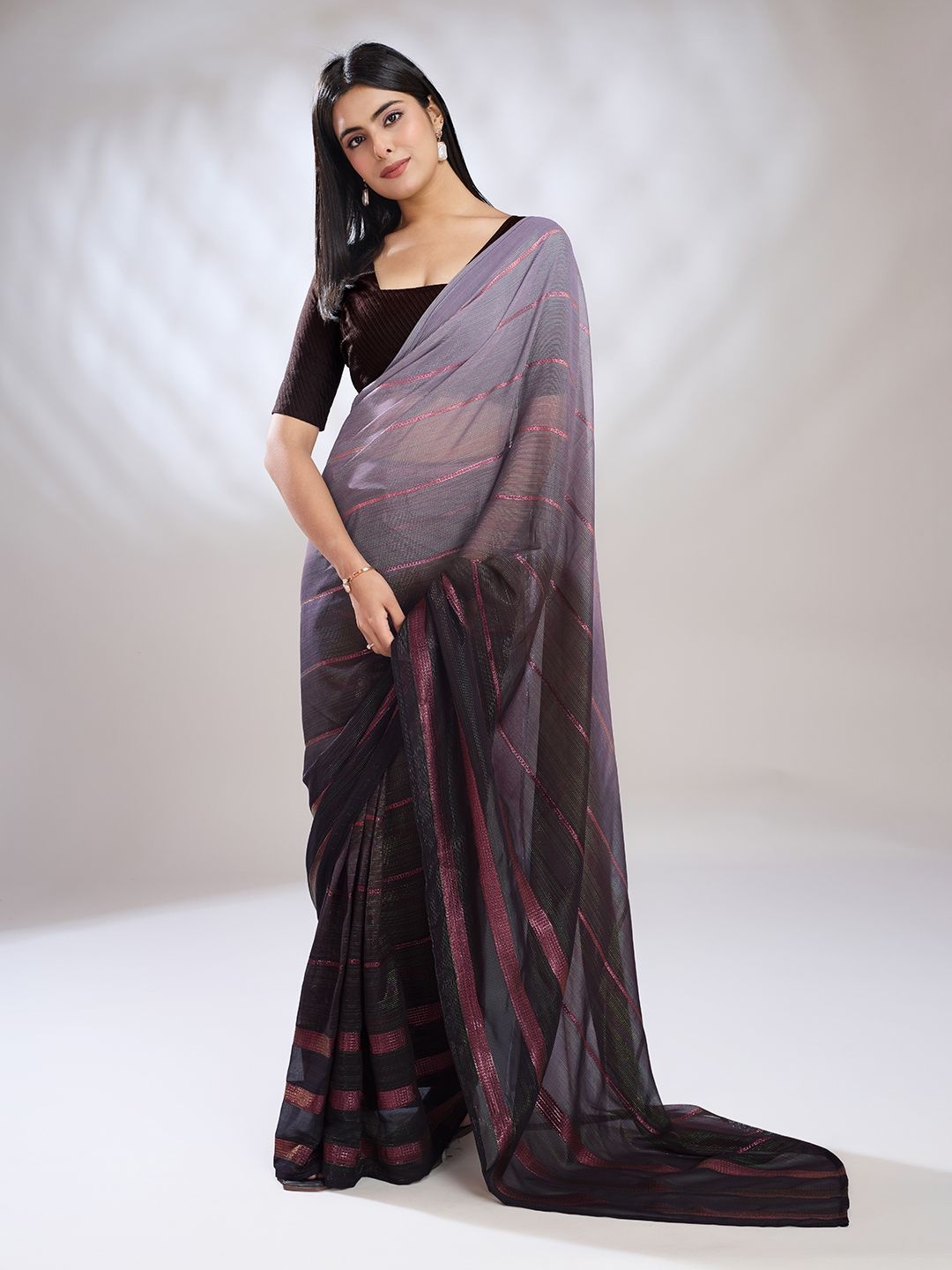 

Rekha Maniyar Woven Design Ready to Wear Saree, Purple