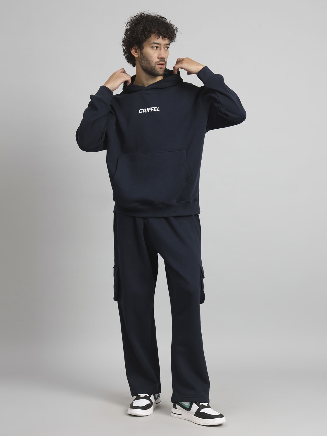 

GRIFFEL Men Printed Tracksuits, Navy blue