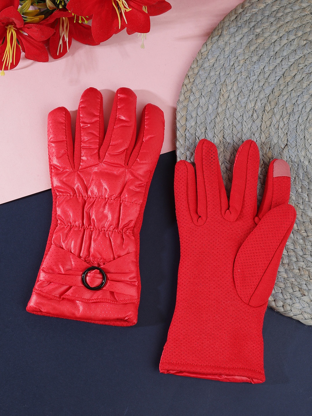 

ELLIS Unisex Touchscreen Gloves, Red