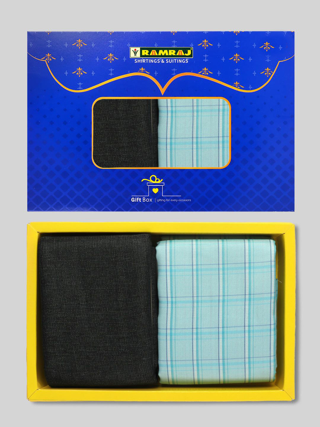 

Ramraj Men Checked Cotton Shirt and Trousers Clothing Fabric, Blue