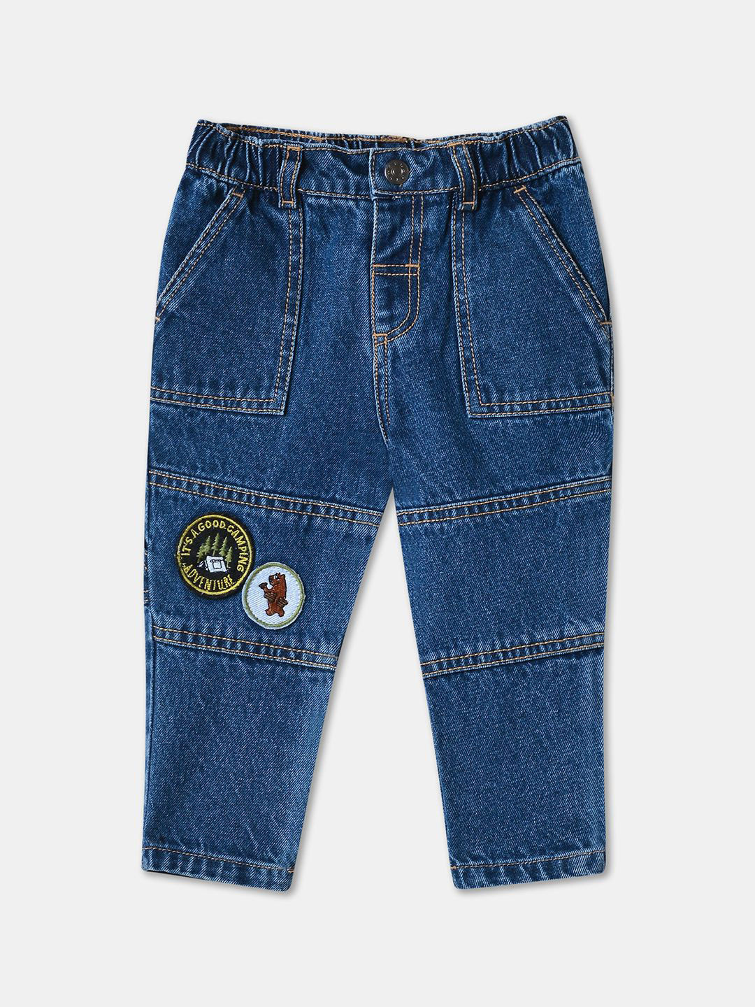 

R&B Boys Relaxed Fit Mid-Rise Jeans, Blue