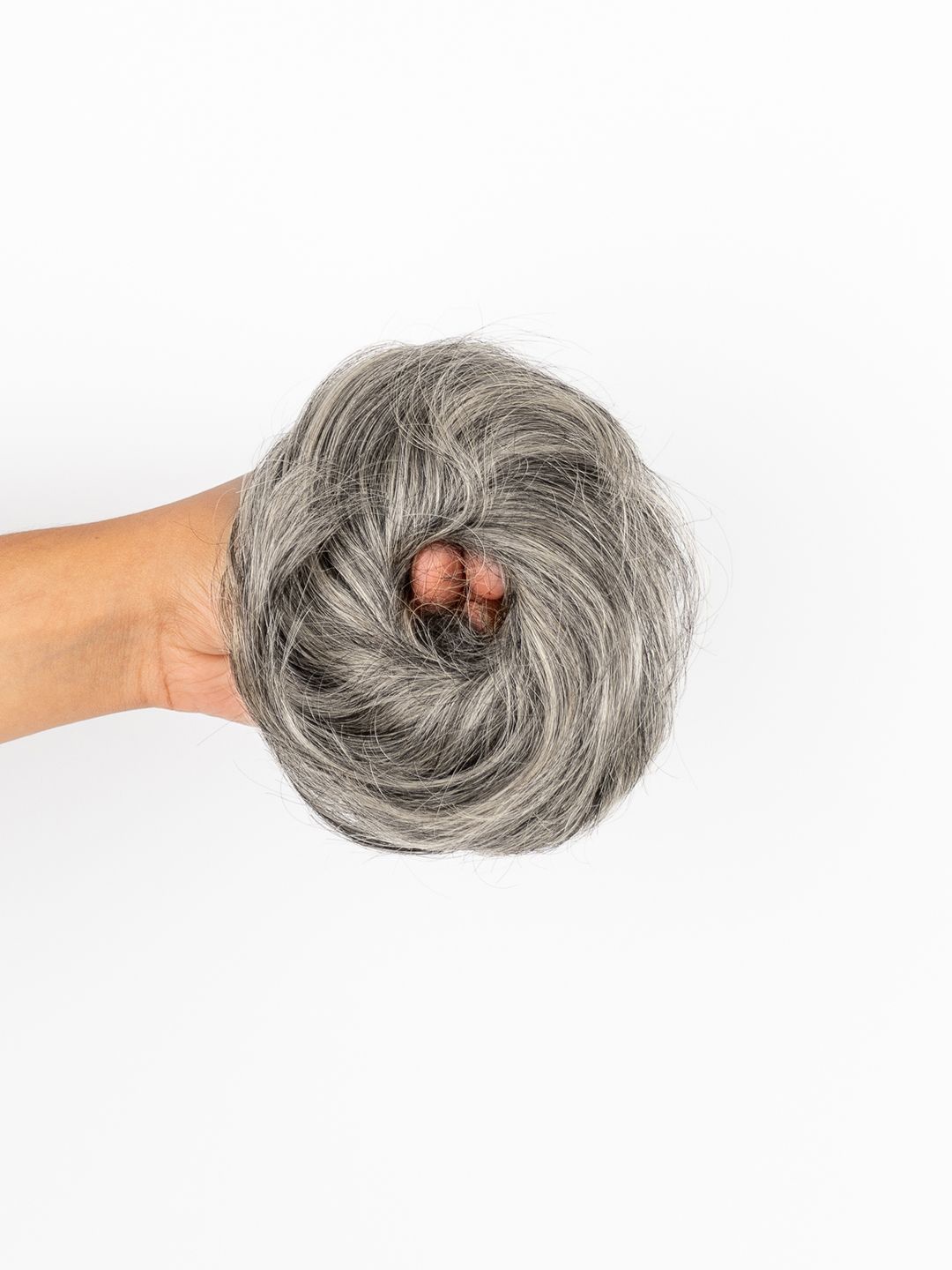 

GEMERIA Hair Faux Scrunchie Bun- Light Grey