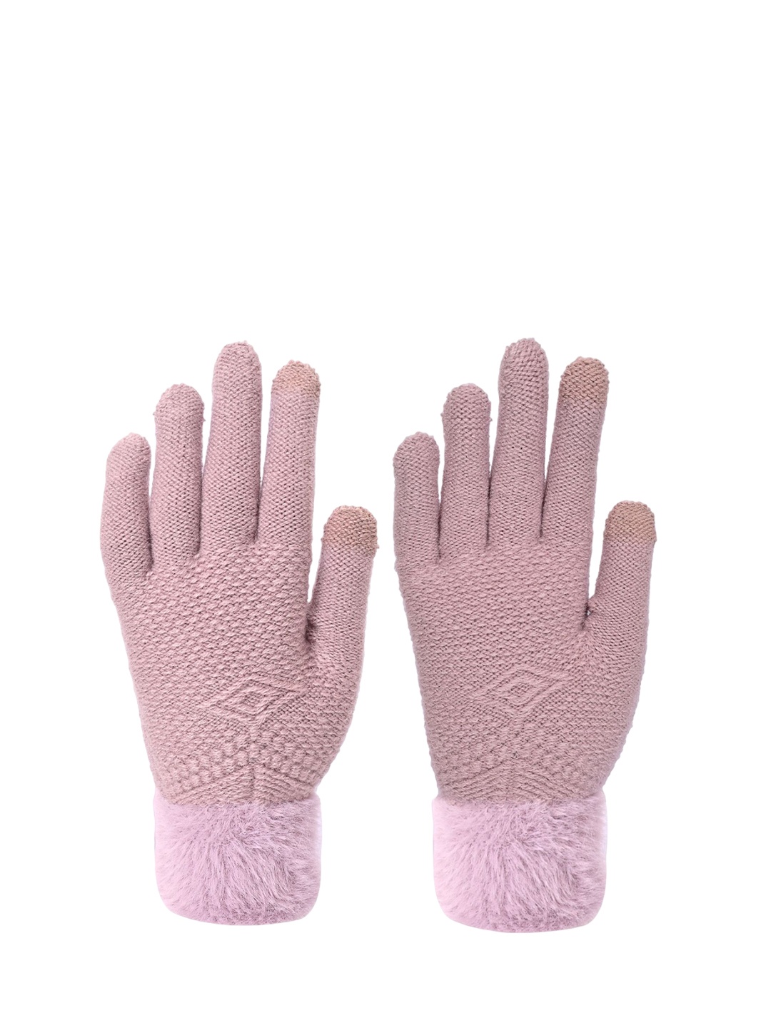 

LOOM LEGACY Women Patterned Winter Gloves, Purple
