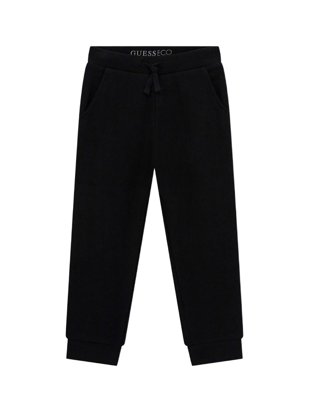 

GUESS kids Boys Mid-Rise Regular Fit Trousers, Black