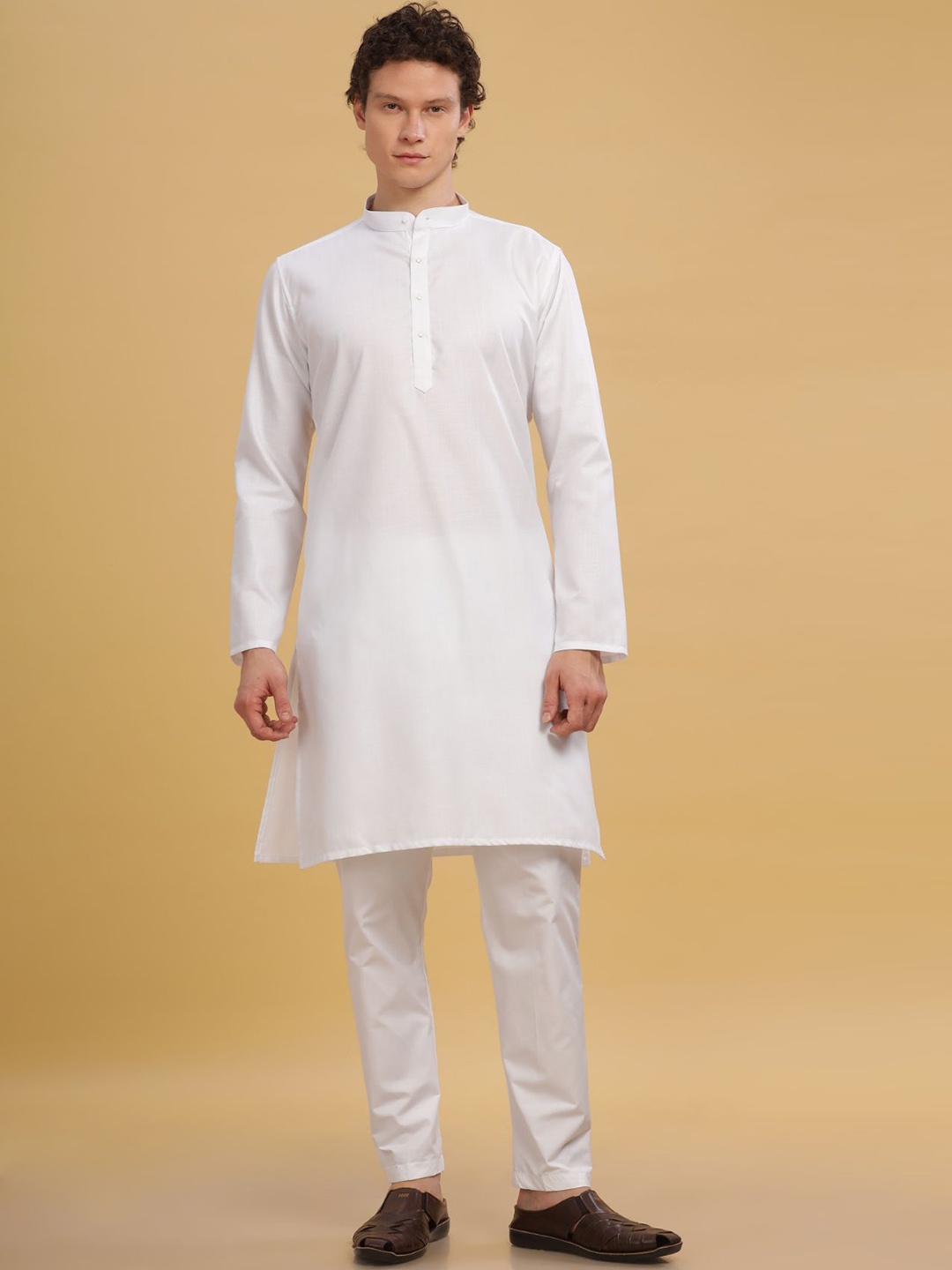 

Anouk Men Thread Work Kurta, White