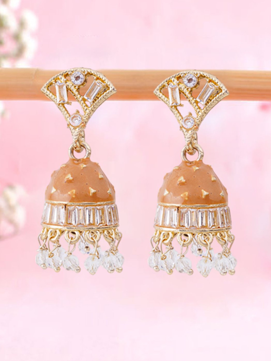 

Adwitiya Collection Gold Plated Classic Jhumkas