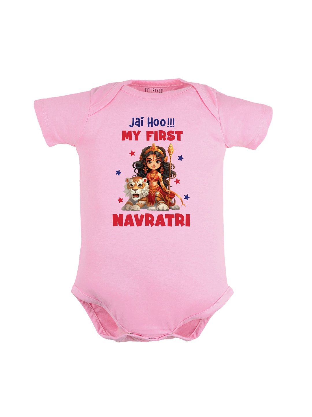 

FFLIRTYGO Infants Printed Pure Cotton Bodysuit, Pink
