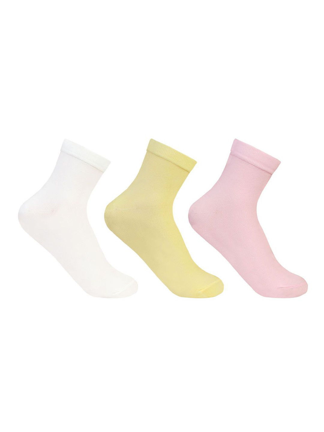 

Bonjour Women Pack Of 3 Ankle-Length Socks, Pink
